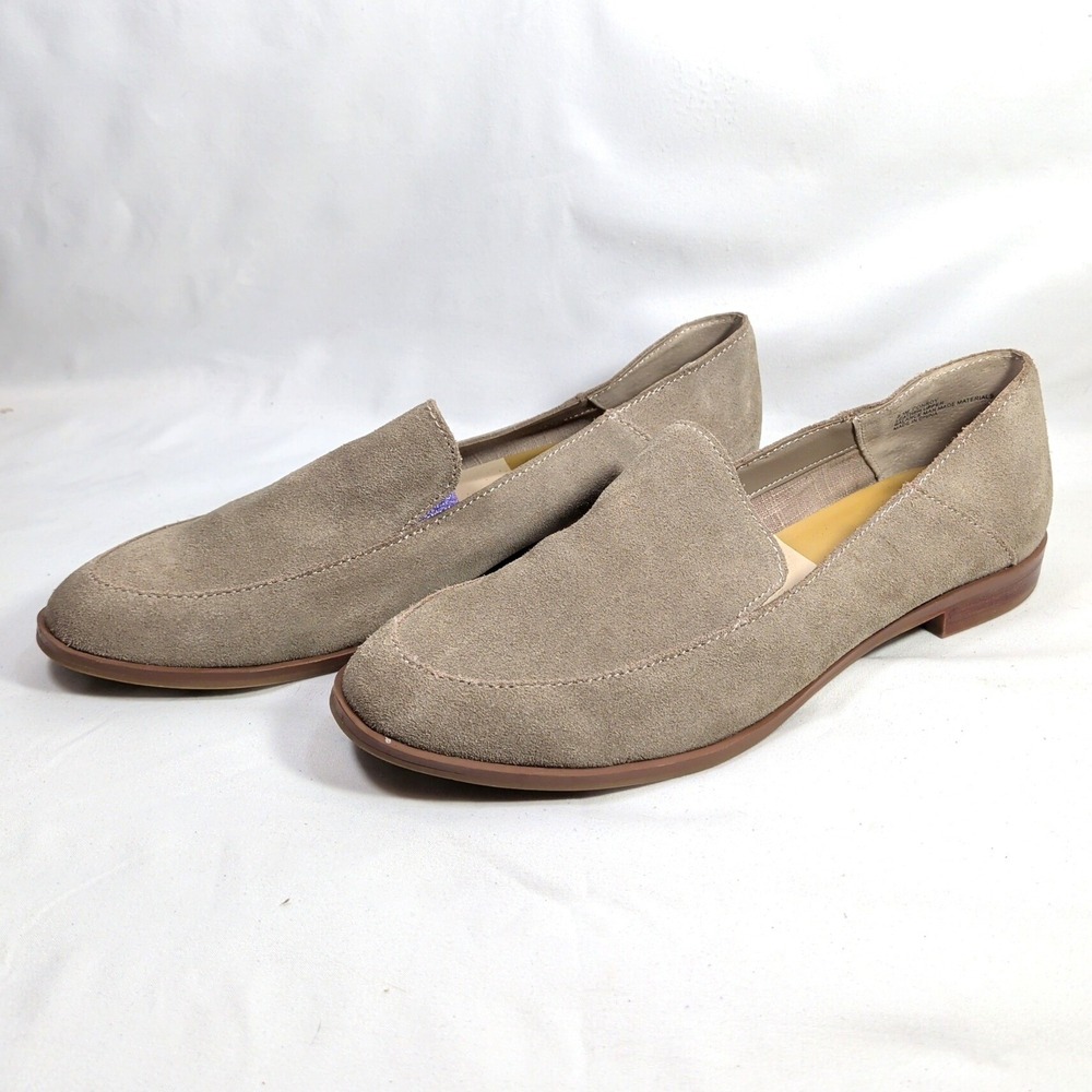 Dolce Vita Taupe Suede Loafers; Conroy Pointed Toe Flat